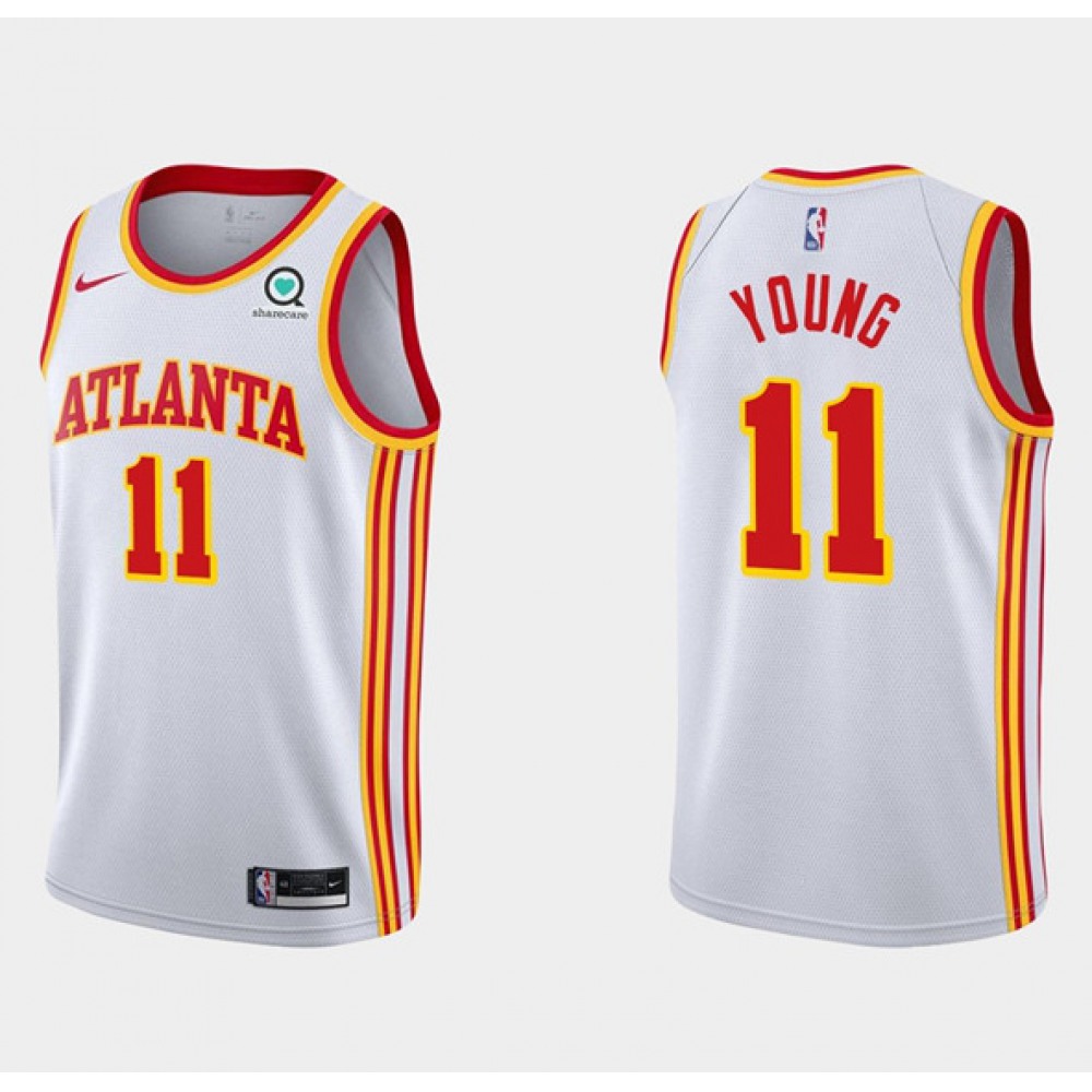 Unisex Atlanta Hawks #11 Trae Young White Stitched NBA Basketball Jersey