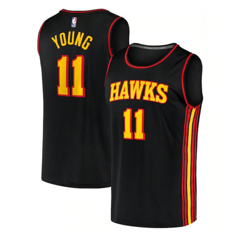 Unisex Atlanta Hawks #11 Trae Young Black Stitched NBA Basketball Jersey