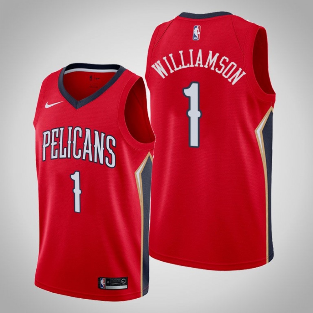 Unisex New Orleans Pelicans #1 Zion Williamson Red Stitched NBA Basketball Jersey