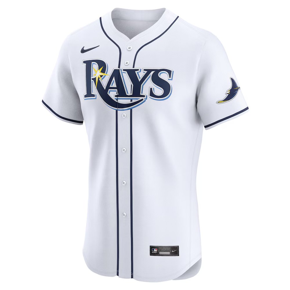 Men's Tampa Bay Rays #2 Yandy Diaz Nike White Home Elite Player Jersey