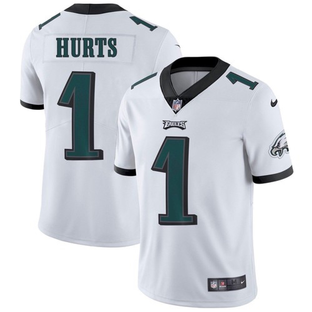 Men's Philadelphia Eagles #1 Jalen Hurts White Vapor Untouchable Limited Stitched NFL Jersey