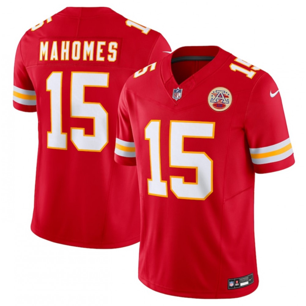 Men's Kansas City Chiefs #15 Patrick Mahomes Red 2023 F.U.S.E. Vapor Untouchable Limited Stitched NFL Jersey