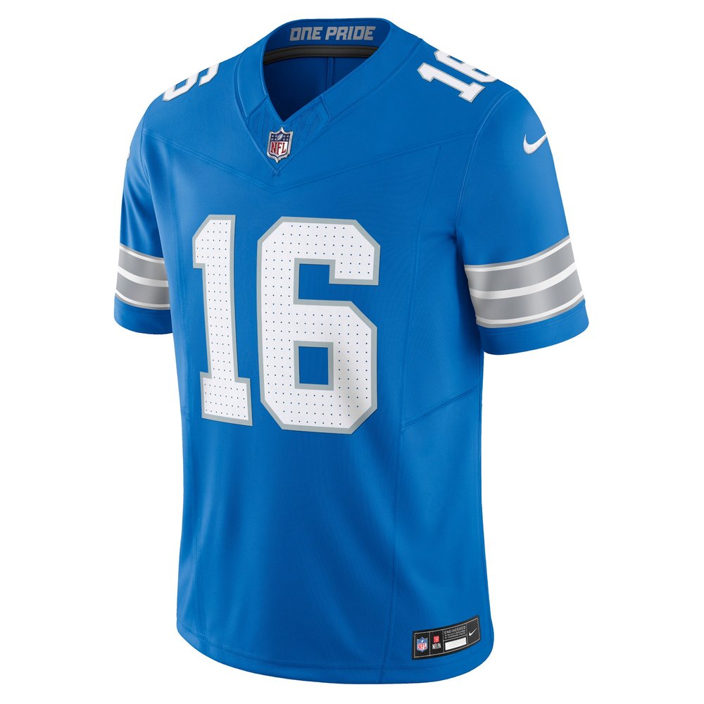 Men's Detroit Lions #16 Jared Goff Blue Vapor F.U.S.E. Limited NFL Jersey