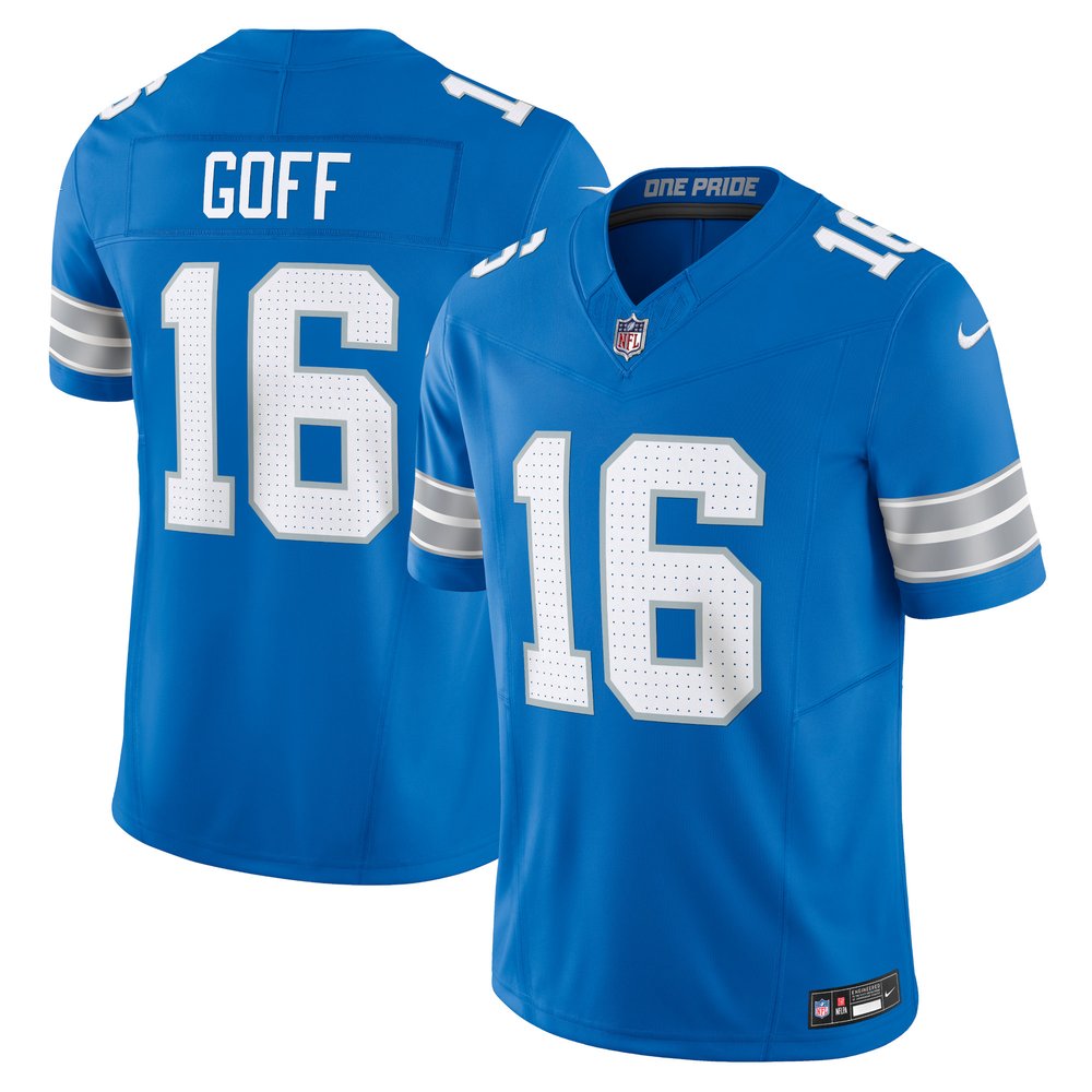 Men's Detroit Lions #16 Jared Goff Blue Vapor F.U.S.E. Limited NFL Jersey
