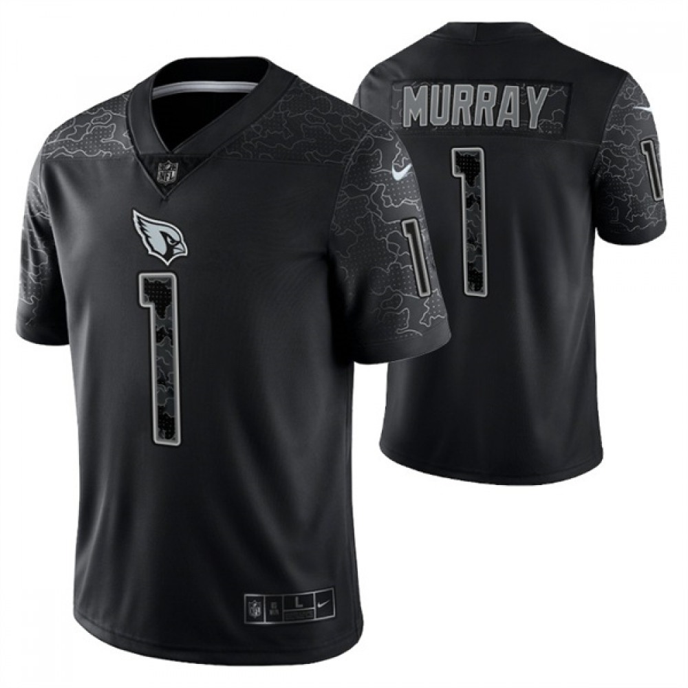 Men's Arizona Cardinals #1 Kyler Murray Black Reflective Limited Stitched NFL Jersey