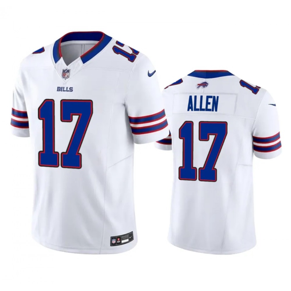 Men's Buffalo Bills #17 Josh Allen White 2023 F.U.S.E. Vapor Untouchable Limited Stitched NFL Jersey