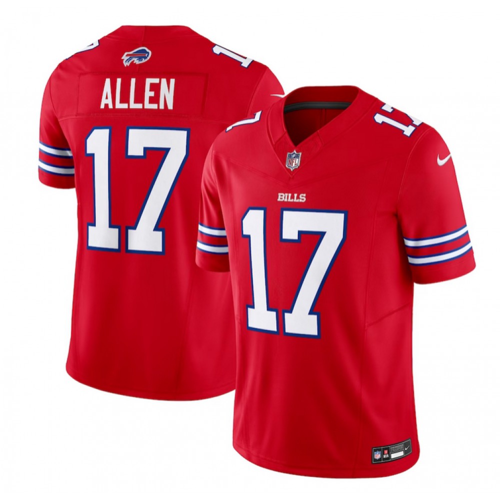 Men's Buffalo Bills #17 Josh Allen Red 2023 F.U.S.E. Vapor Untouchable Limited Stitched NFL Jersey