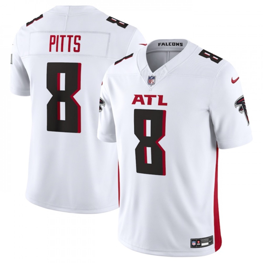 Men's Atlanta Falcons #8 Kyle Pitts White 2023 F.U.S.E. Vapor Untouchable Limited Stitched NFL Jersey
