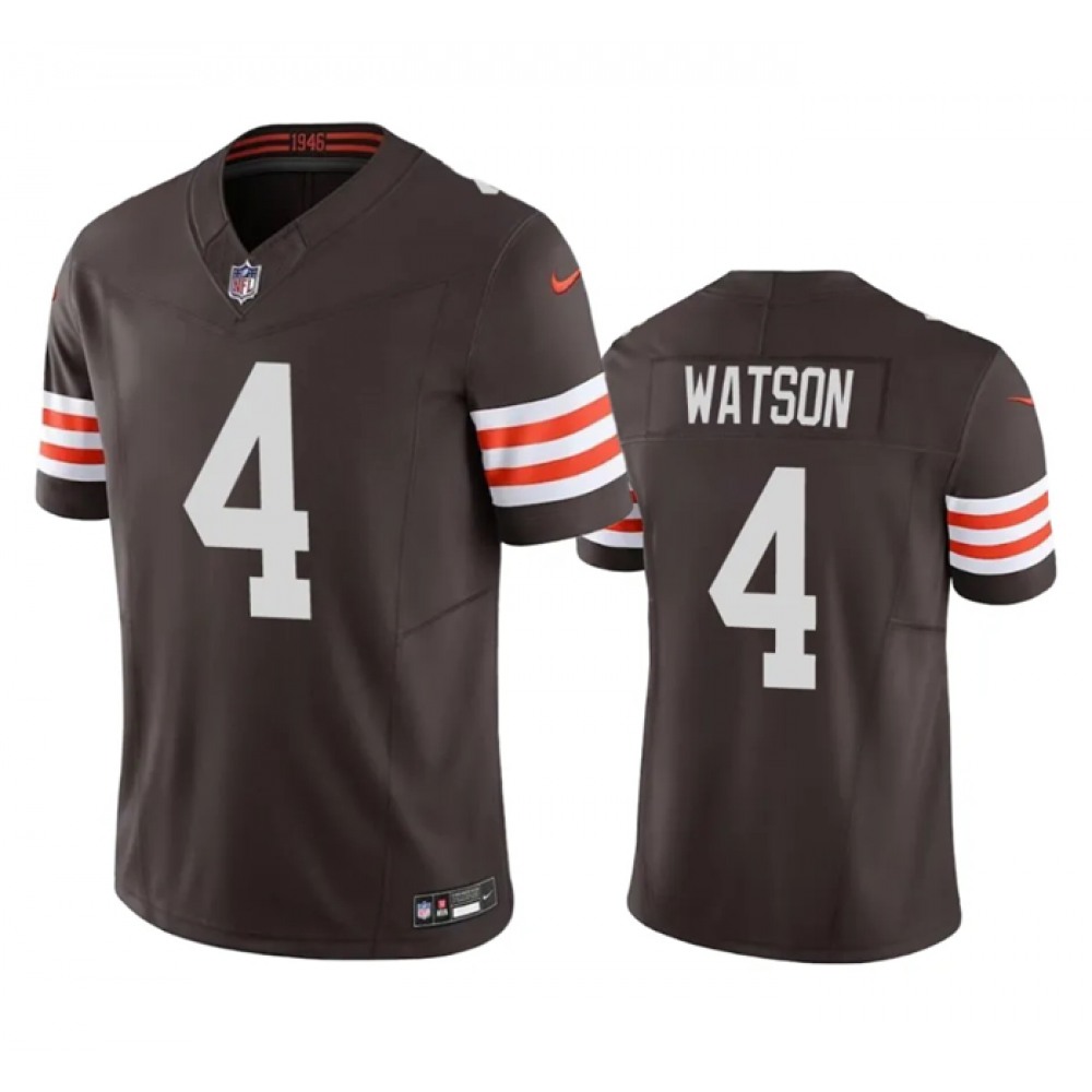 Men's Cleveland Browns #4 Deshaun Watson Brown F.U.S.E. Vapor Untouchable Limited Stitched NFL Jersey