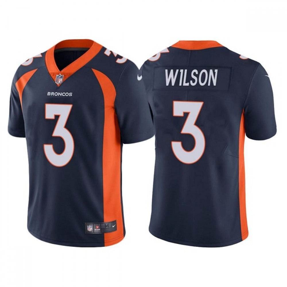 Men's Denver Broncos #3 Russell Wilson Navy Vapor Untouchable Limited Stitched NFL Jersey