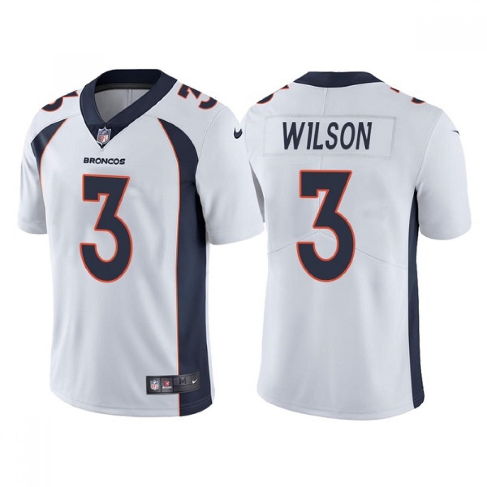 Men's Denver Broncos #3 Russell Wilson White Vapor Untouchable Limited Stitched NFL Jersey