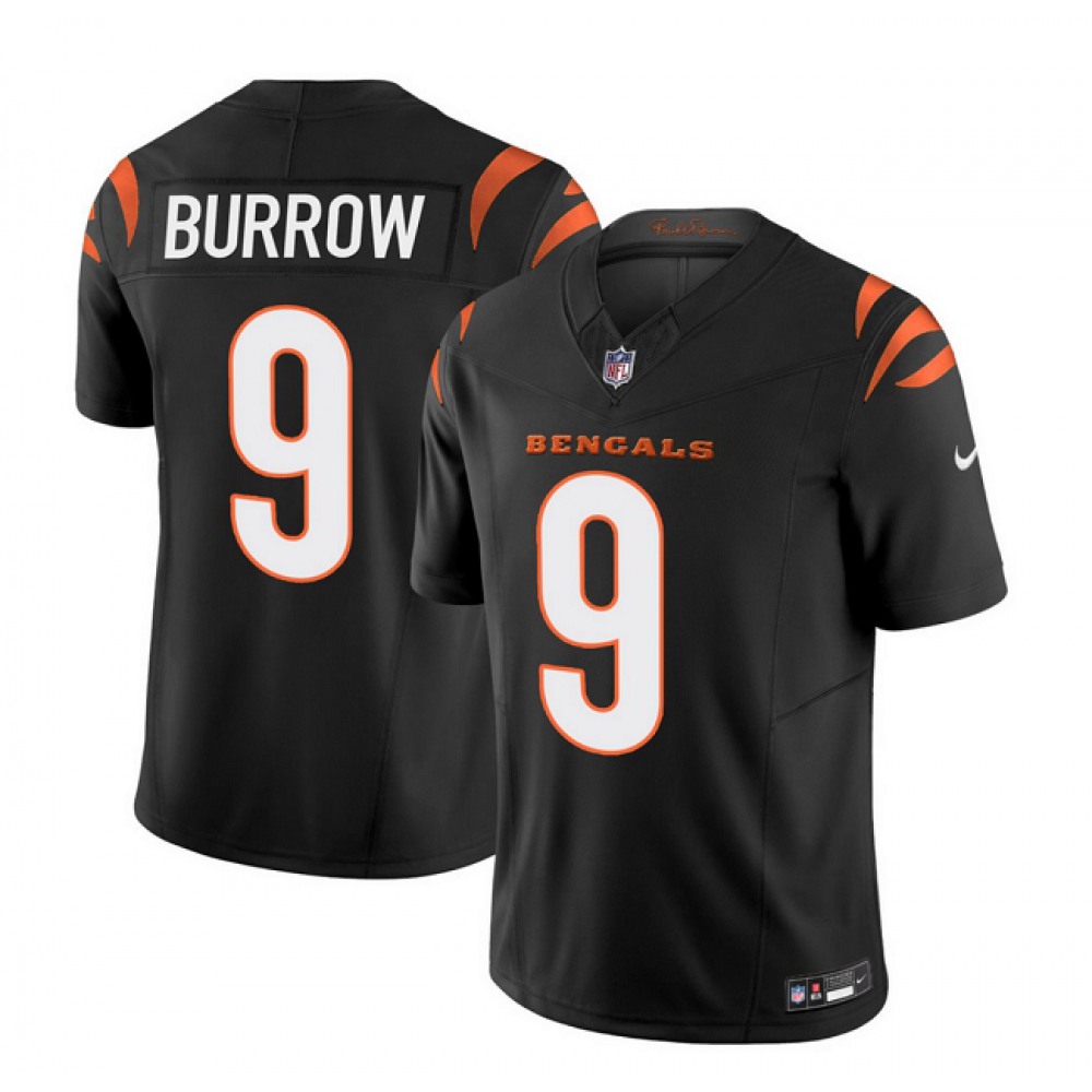 Men's Cincinnati Bengals #9 Joe Burrow Black F.U.S.E. Vapor Untouchable Limited Stitched NFL Jersey