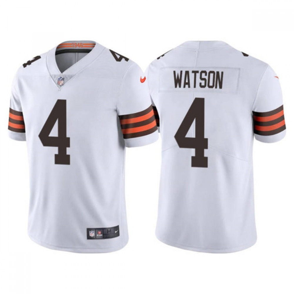 Men's Cleveland Browns #4 Deshaun Watson White Vapor Untouchable Limited Stitched NFL Jersey