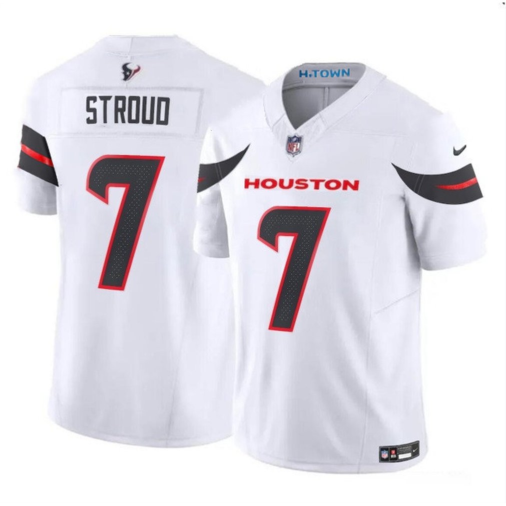 Men's Houston Texans #7 C.J. Stroud White 2024 Vapor F.U.S.E. Limited Stitched NFL Jersey