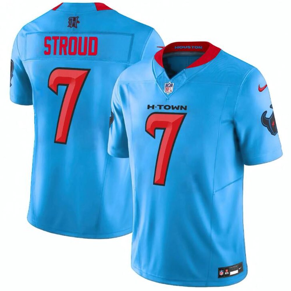 Men's Houston Texans #7 C.J. Stroud Blue 2024 Vapor F.U.S.E. Limited Stitched NFL Jersey