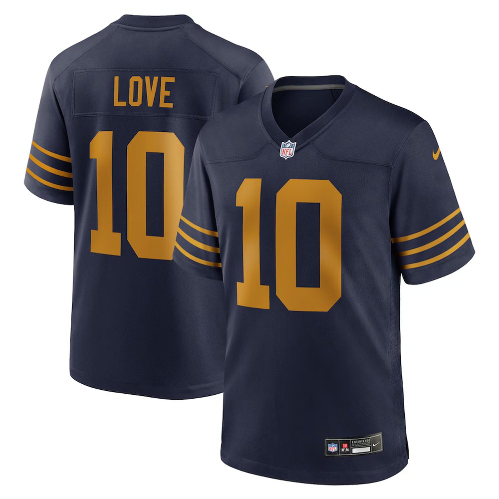 Men's Green Bay Packers #10 Jordan Love Nike Navy The 1923 Classic Game NFL Jersey