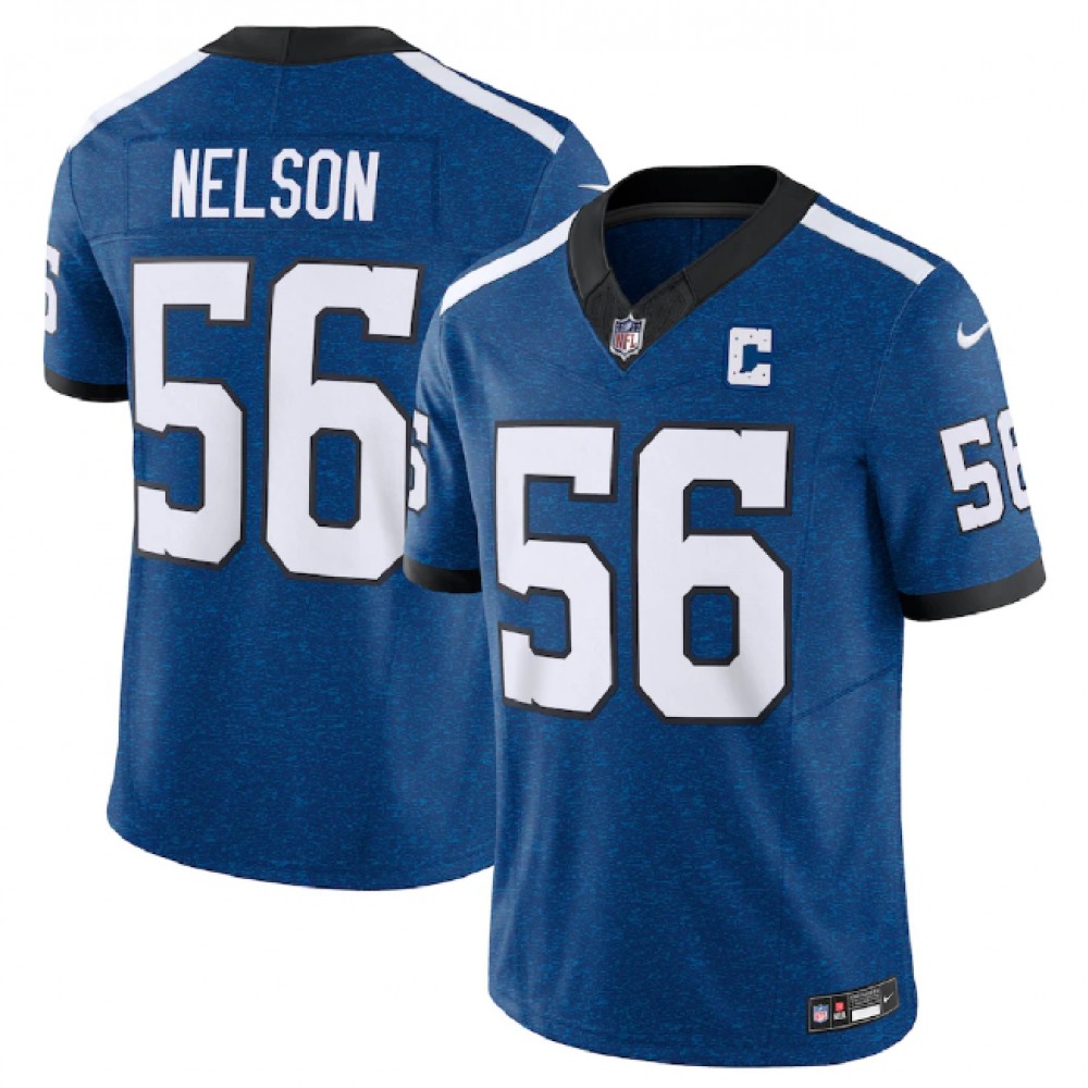 Men's Indianapolis Colts #56 Quenton Nelson Royal F.U.S.E. Indiana Nights Limited Stitched NFL Jersey