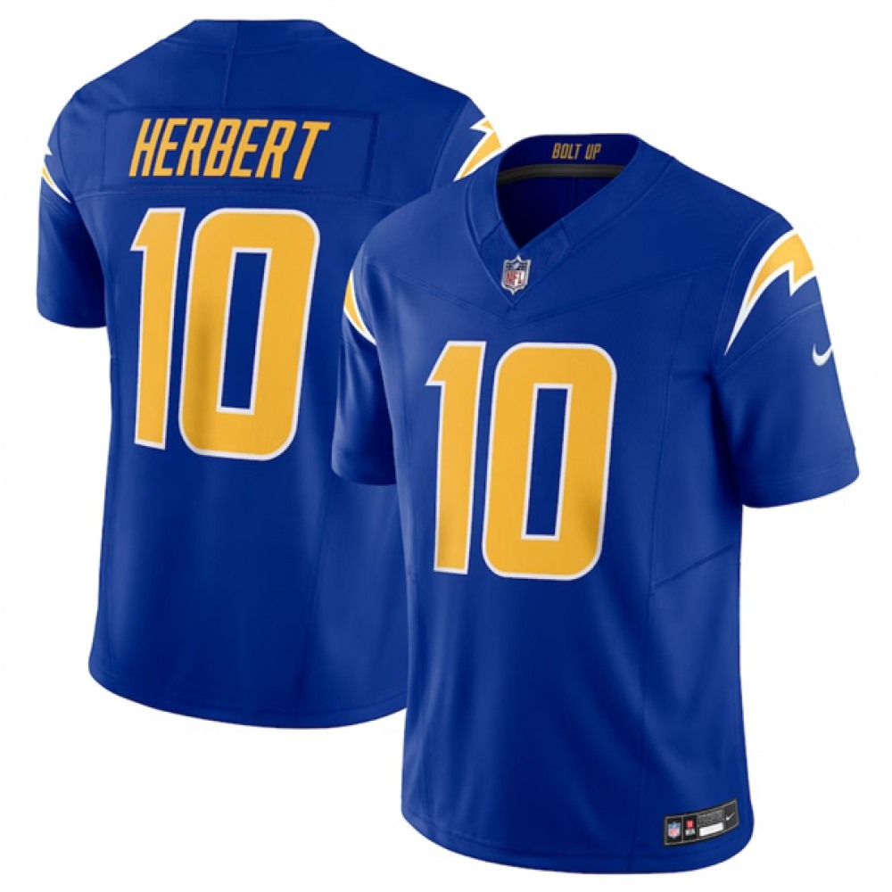 Men's Los Angeles Chargers #10 Justin Herbert Royal 2023 F.U.S.E. Vapor Untouchable Limited Stitched NFL Jersey