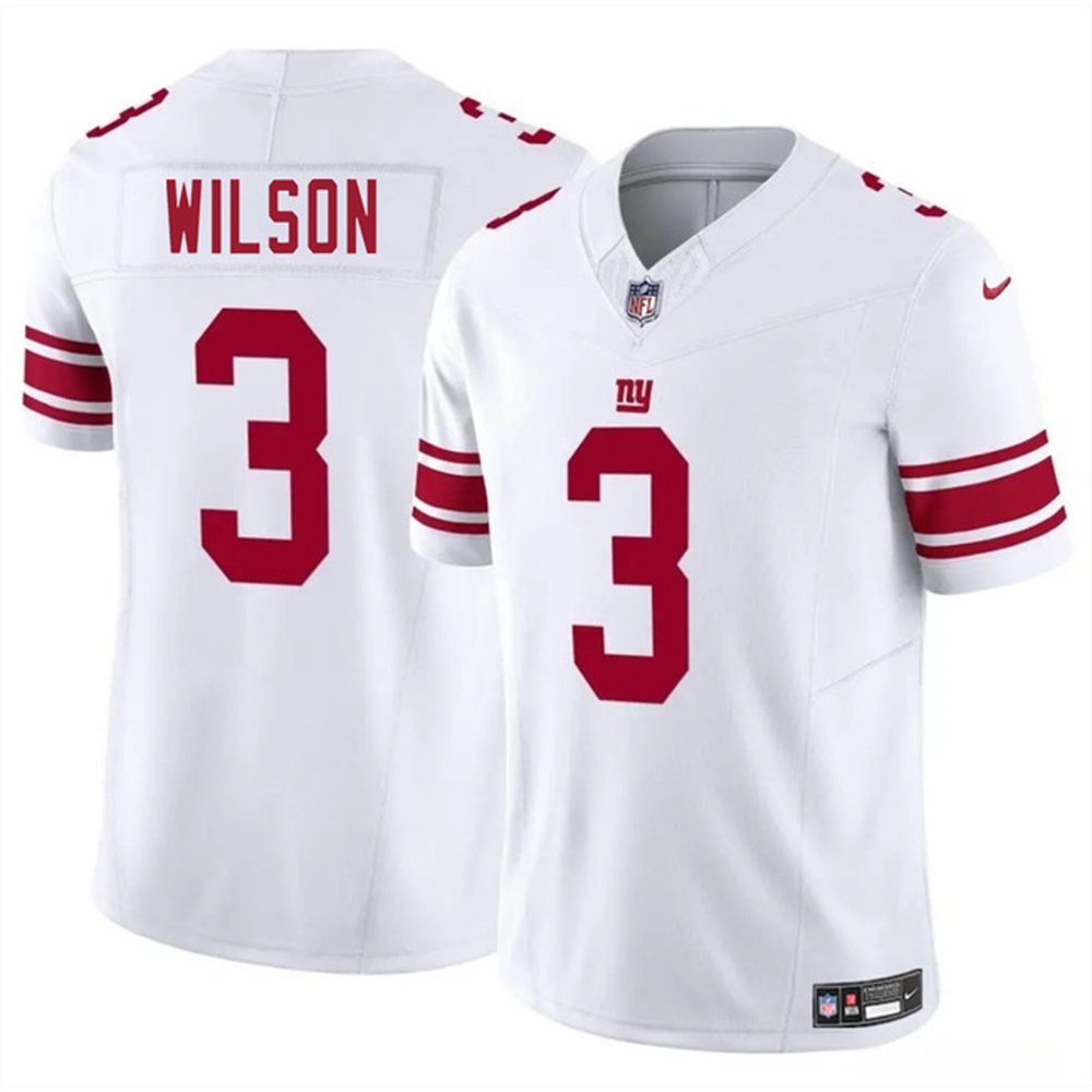 Men's New York Giants #3 Russell Wilson White 2025 F.U.S.E. Vapor Untouchable Limited Stitched NFL Jersey