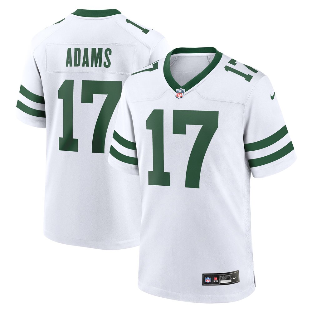 Men's New York Jets #17 Davante Adams Legacy White Game NFL Jersey