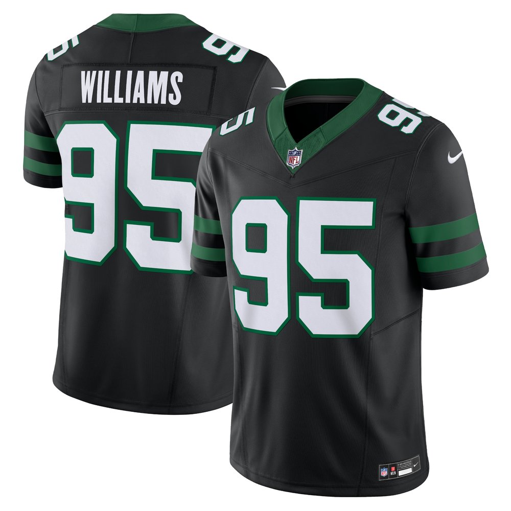 Men's New York Jets #95 Quinnen Williams Legacy Black Alternate Vapor F.U.S.E. Limited NFL Jersey