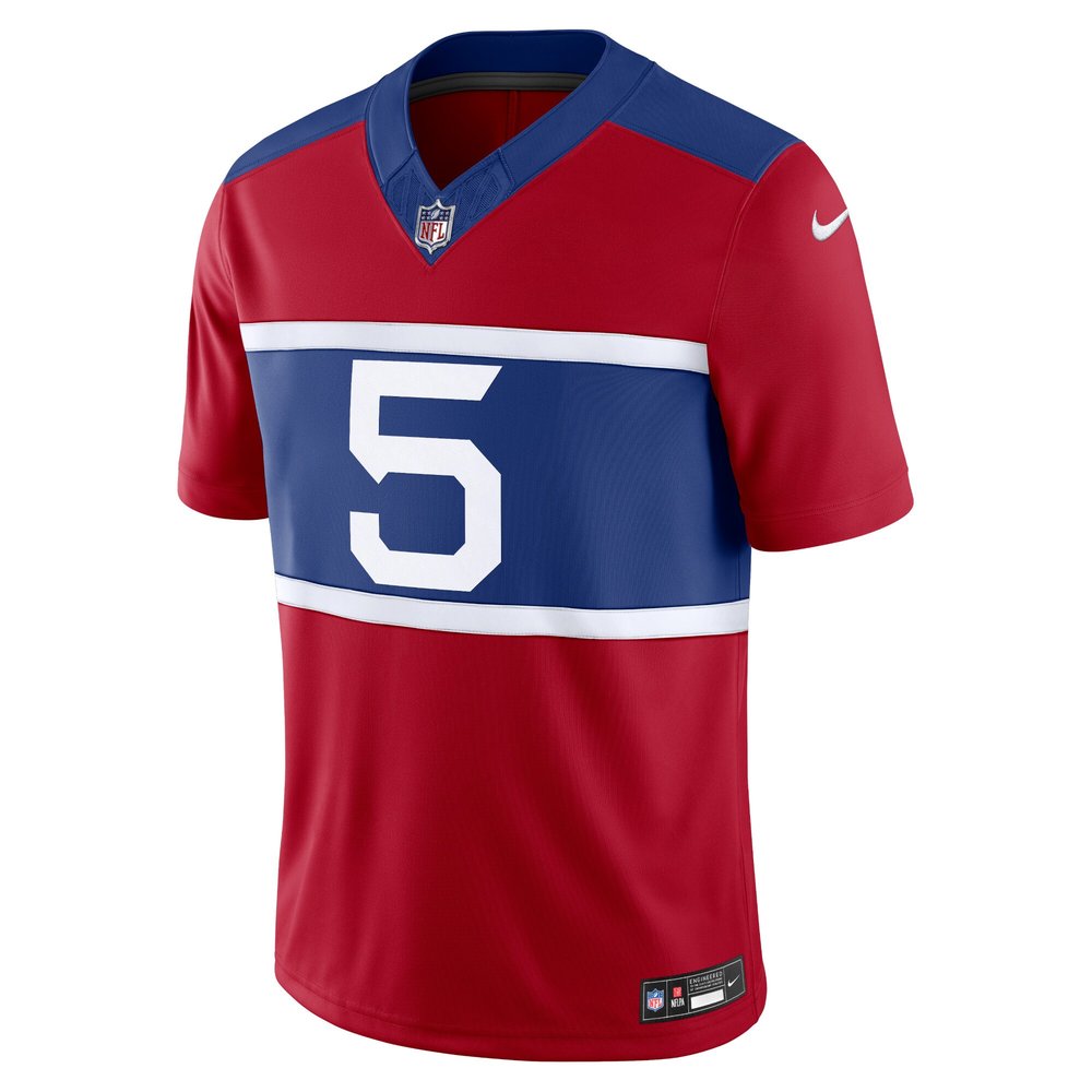Men's New York Giants #5 Kayvon Thibodeaux Century Red Alternate Vapor F.U.S.E. Limited NFL Jersey