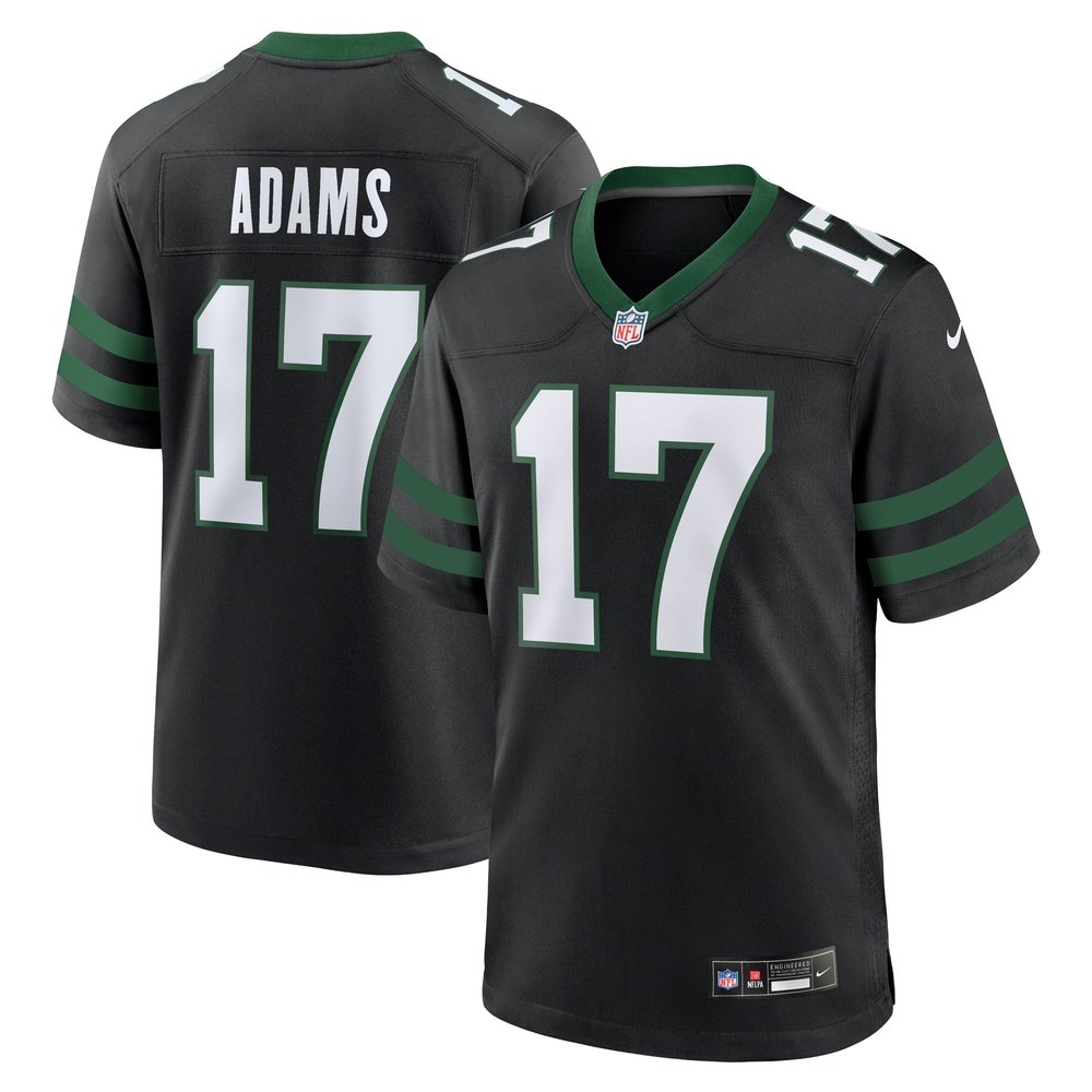 Men's New York Jets #17 Davante Adams Legacy Black Alternate Game NFL Jersey