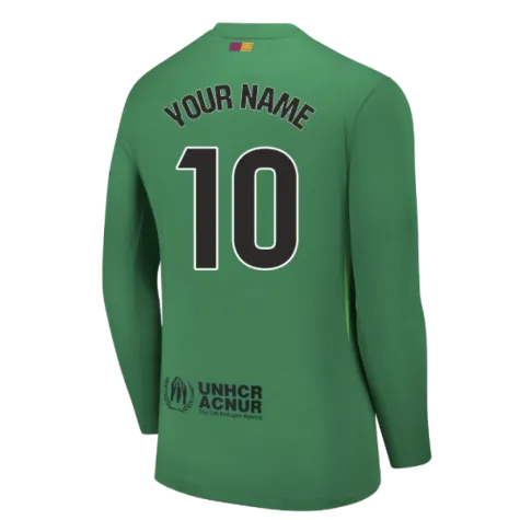 2025-2026 La Liga Barcelona Home Goalkeeper Green Shirt Men