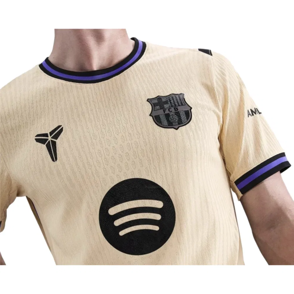 2025-2026 La Liga Barcelona Away Shirt Yellow Men