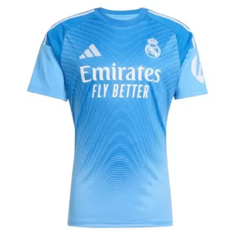 2025-2026 La Liga Real Madrid Home Goalkeeper Blue Shirt (Men)
