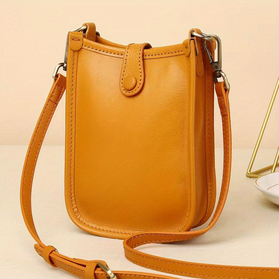 Small Crossbody Bag, Solid Color Versatile Mobile Phone Bag, Adjustable Strap Shoulder Bag