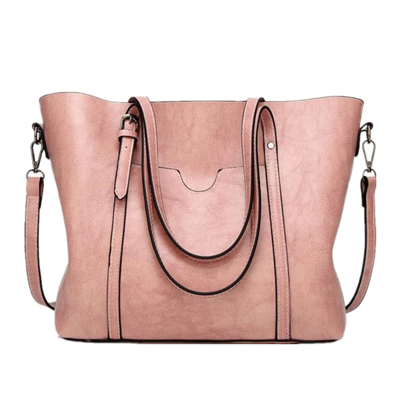 Faux Leather Shoulder Bag, Women's Trendy Elegant Tote Bag Casual Zipper Crossbody Bag