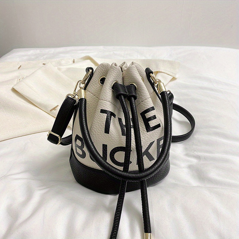 Drawstring Bucket Bag, All-Match Trendy Handbag, Women's Stylish Crossbody Bag &Purse For Work & Travel