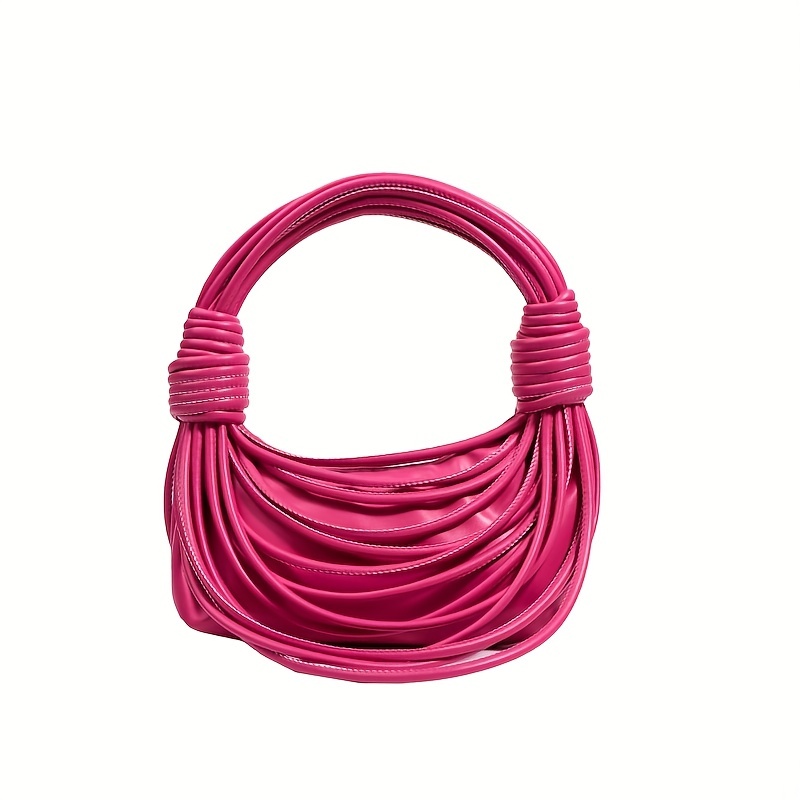 Fashion Hand Woven Handbags, Line Bundles Braided Knot Shoulder Bag, Niche Design Clutch Purse For Women