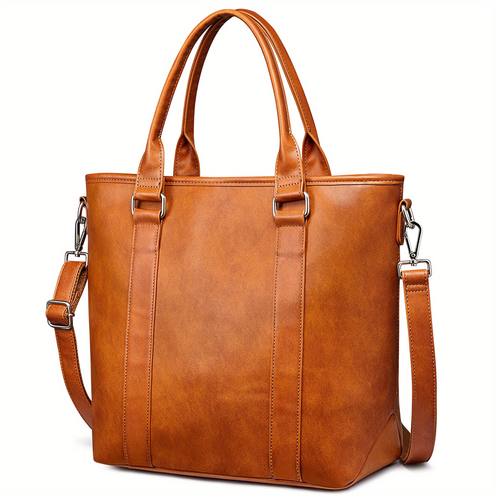 Vintage Solid Color Tote Shoulder Bag, All-Match Satchel Bag, Women's Simple Bag For Work