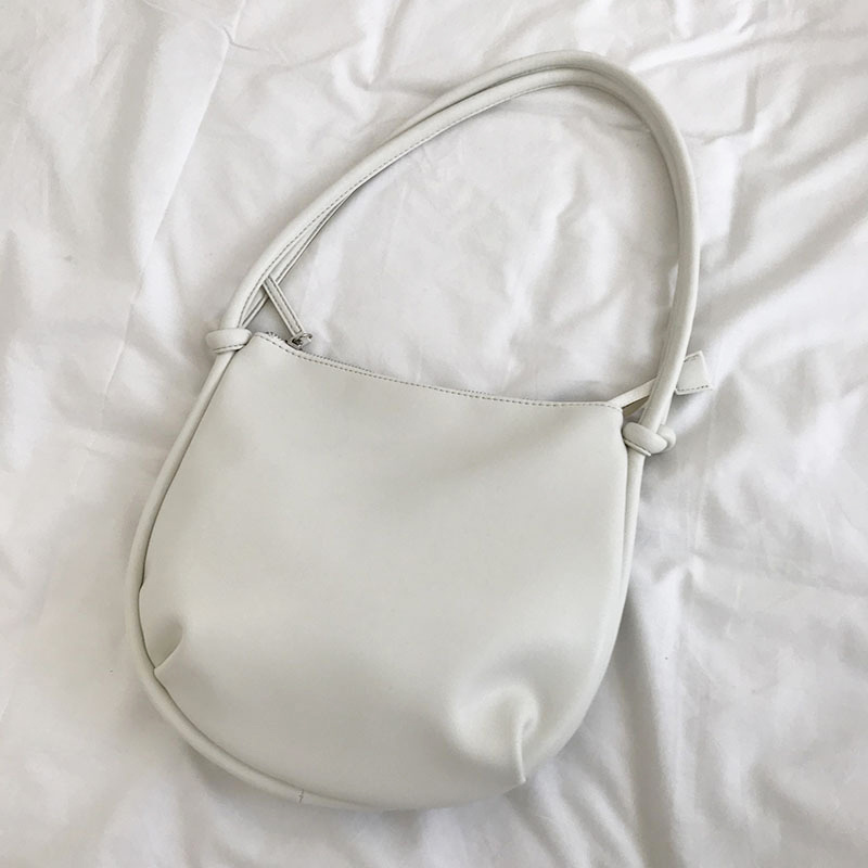 Minimalist Zipper Shoulder Bag, Trendy Solid Color Purse, Women's Simple PU Leather Handbag