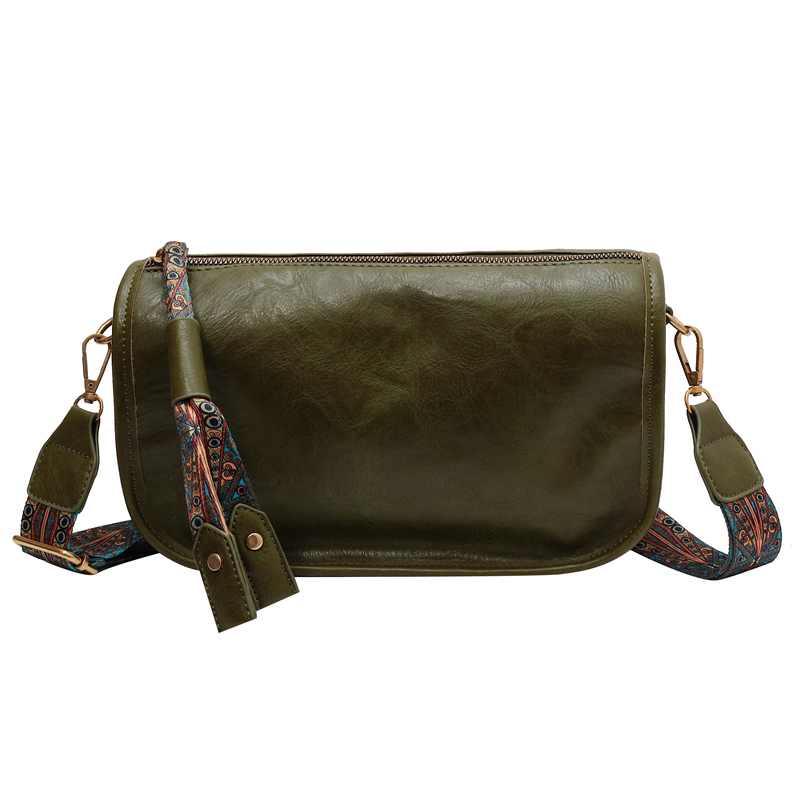 Retro Style Shoulder Bag, Fashion Zipper Messenger Bag, Women's Faux Leather Crossbody Bag