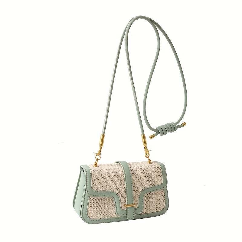 Fashion Colorblock Square Bag, Casual Crossbody Bag  With Adjustable Strap, Women's Versatile Handbag