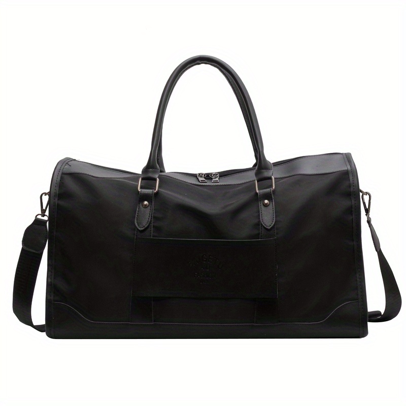 Casual Nylon Weekend Travel Bag, Large Capacity Crossbody Bag, Carry-on Luggage Handbag For Sports