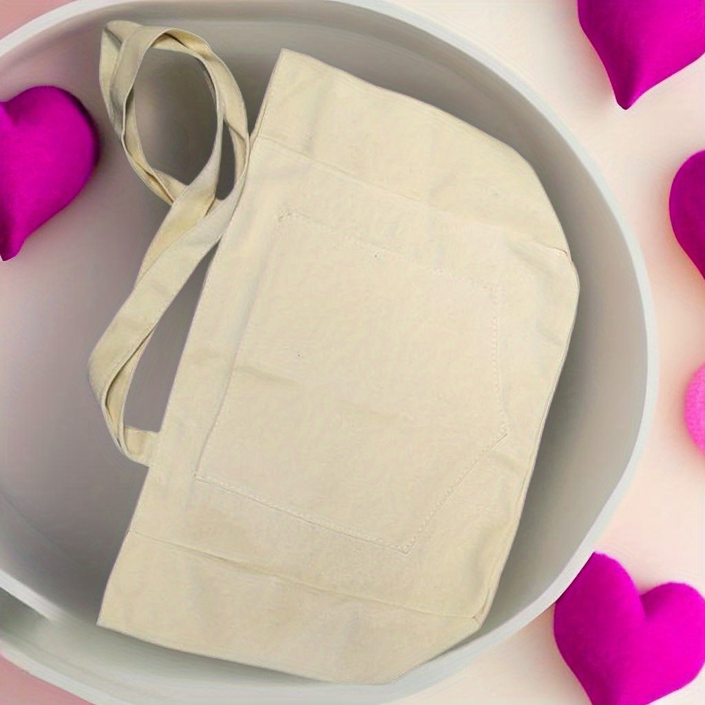 Simple Canvas Tote Bag, Large Capacity Shoulder Bag, All-match School Handbags