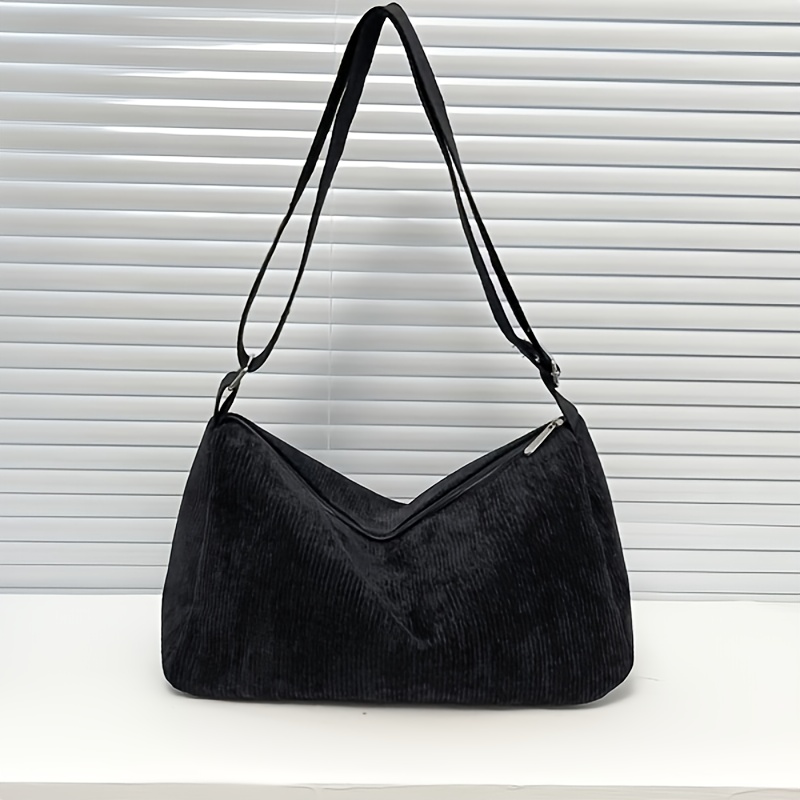 2022 New Trend Fashionable Corduroy Minimalist Large Capacity Shoulder Bag
