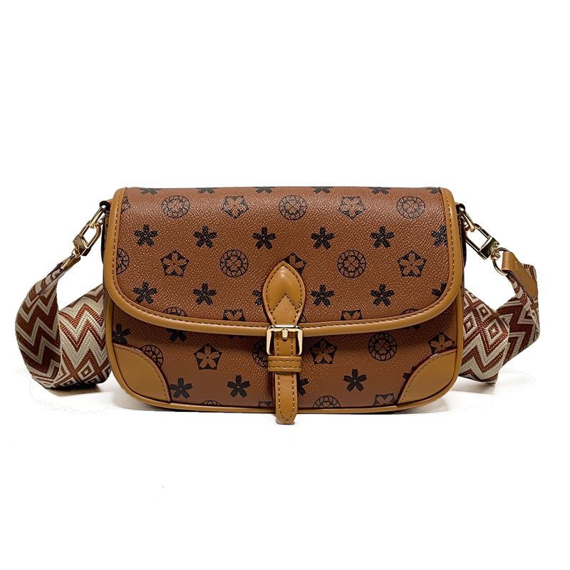 Trendy Vintage Pattern Shoulder Bag, Classic Stylish Sling Bag, Fashionable Square Purse