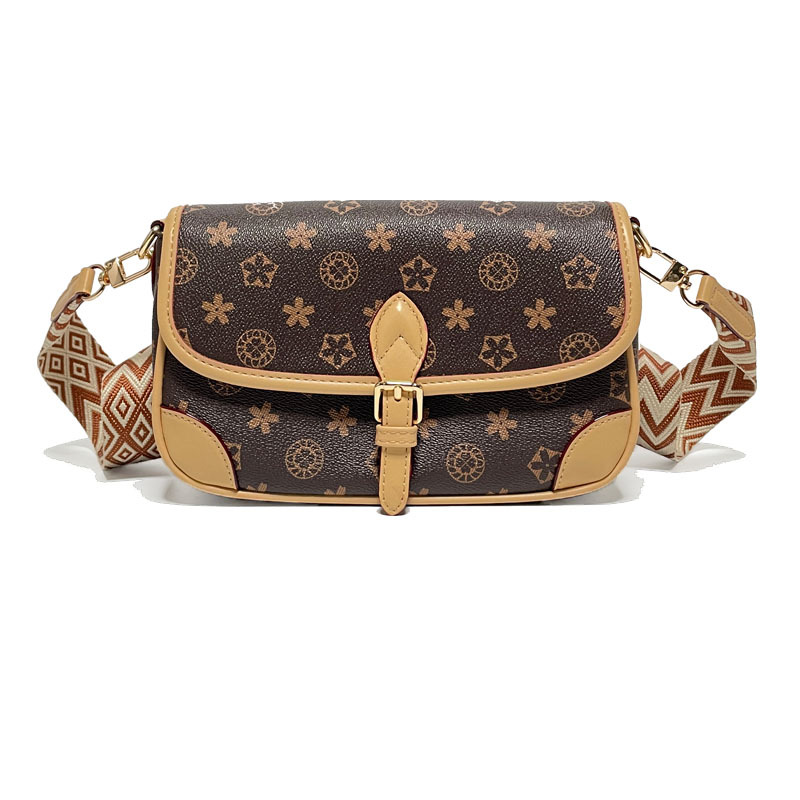 Trendy Vintage Pattern Shoulder Bag, Classic Stylish Sling Bag, Fashionable Square Purse