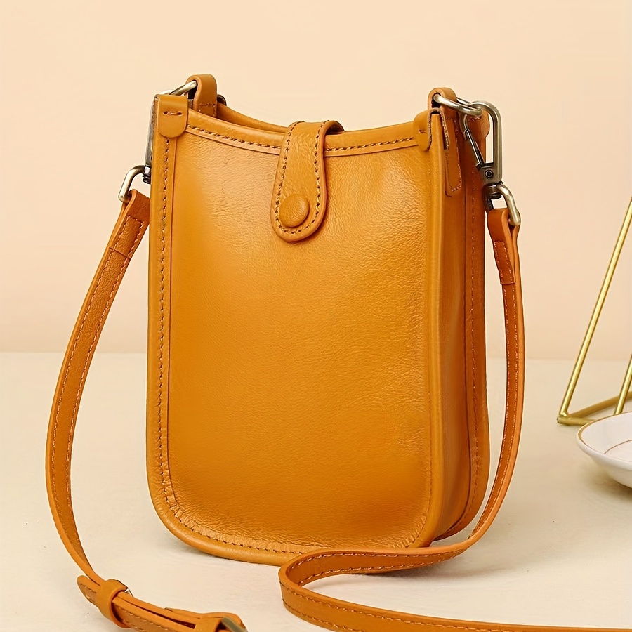 Small Crossbody Bag, Solid Color Versatile Mobile Phone Bag, Adjustable Strap Shoulder Bag