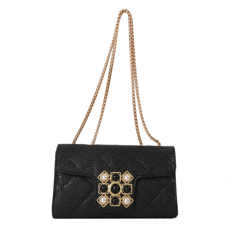 Pearl Buckle Chain Bag, Women's Elegant Shoulder Bag For Shopping And Commuting