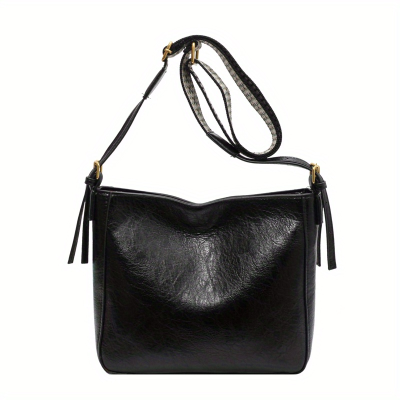 Embossed Vintage Design Hobo Bag, PU Leather Bag With Zipper, Women's Versatile Handbag