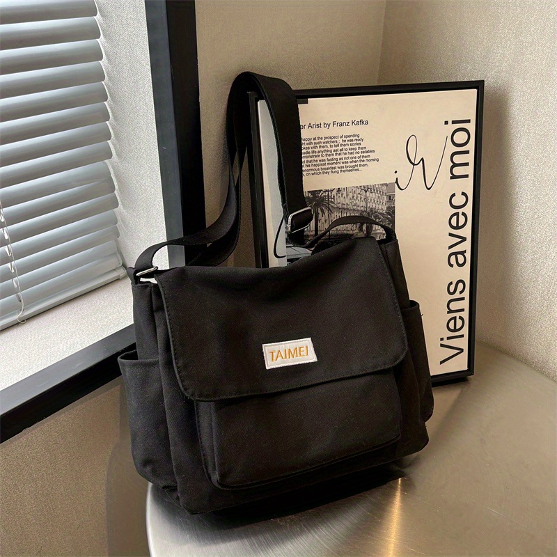 Simple Messenger Shoulder Bag, All-Match Crossbody Bag, Portable Casual Bag For School