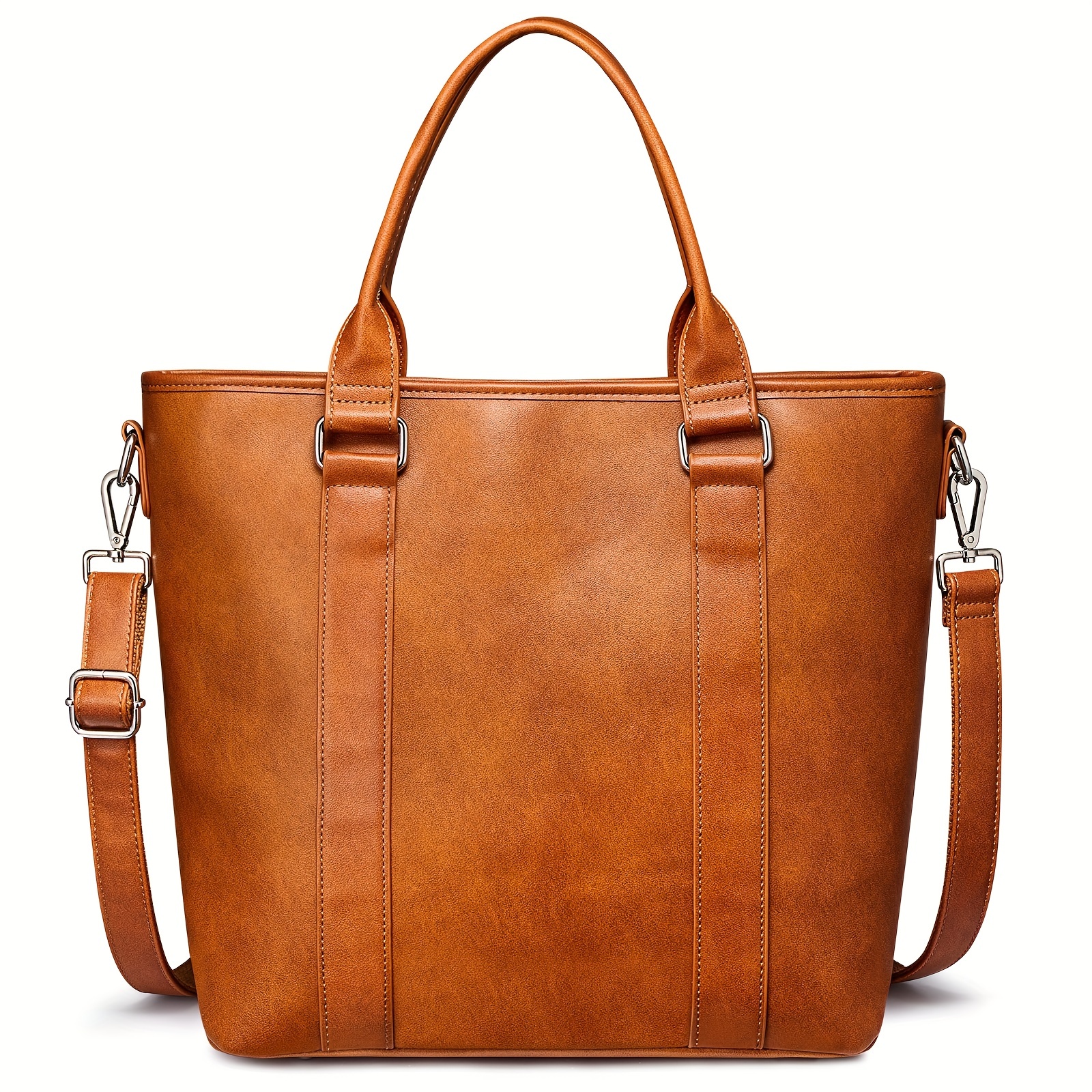 Vintage Solid Color Tote Shoulder Bag, All-Match Satchel Bag, Women's Simple Bag For Work