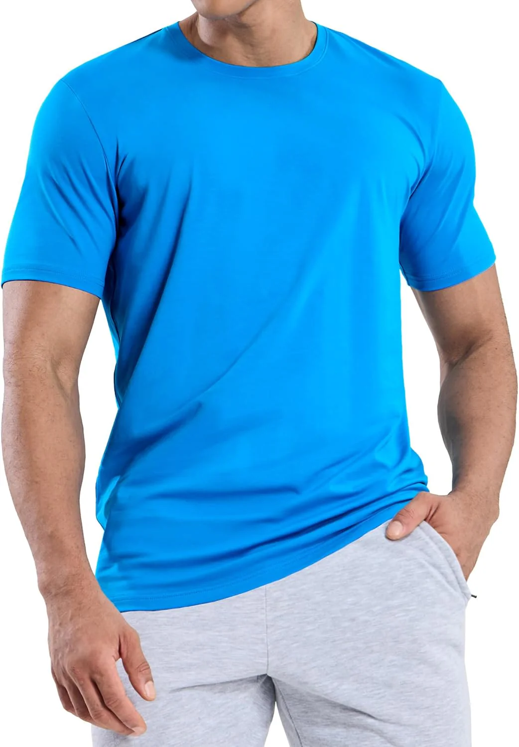 MIER Mens T Shirts Short Sleeve Crew Neck Cotton T-Shirts Casual Ultra Soft Tshirt Tops Classic Basic Tees, Breathable
