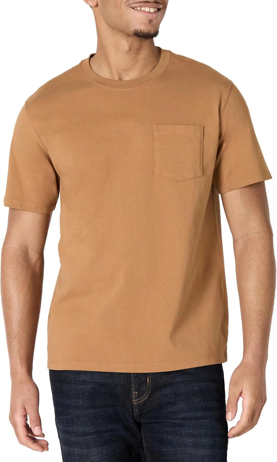 Amazon Essentials Men's Relaxed-Fit Heavyweight Cotton Pocket T-Shirt